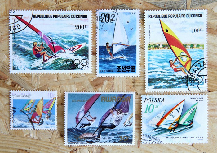 Timbres planche à voile